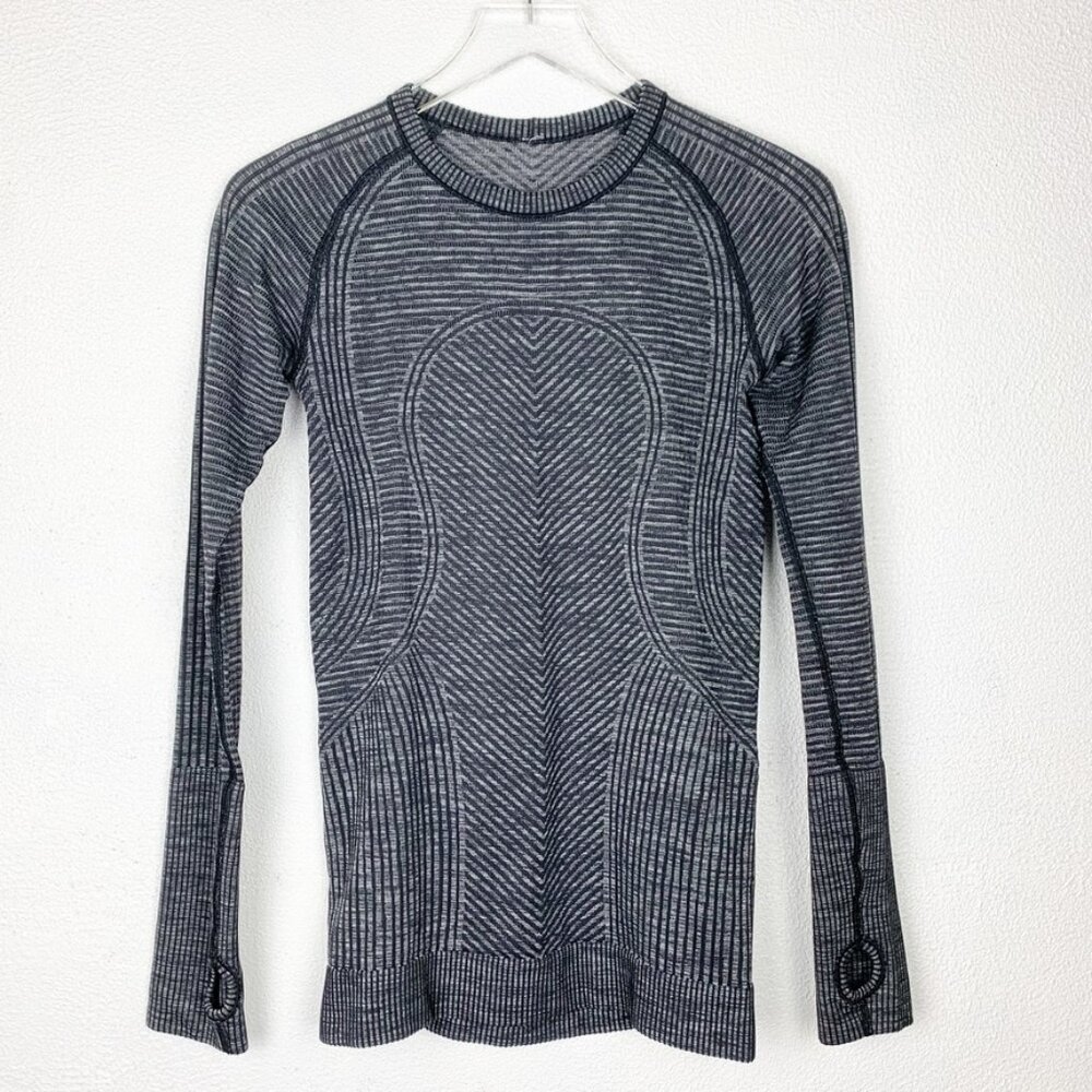 lululemon | Rest Less Long Sleeve Pullover Black White